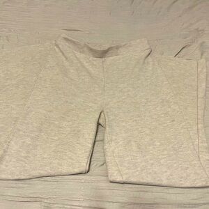 Oatmeal straight leg sweatpants.